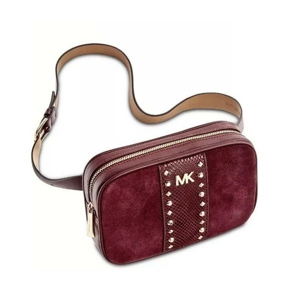 Michael Kors Studded Leather Suede Waist Bag - Picture 1 of 8